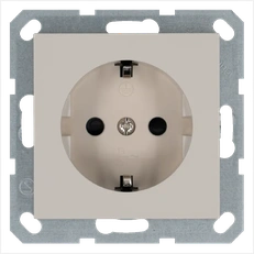 Изображение Розетка SCHUKO© с защитными шторками 16A 250V~ 2P+T, цвет Тауп